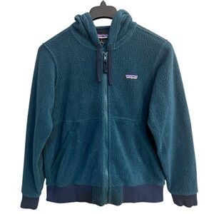 Patagonia Shearling Fleece Hoodie Women’s Dark Borealis Green